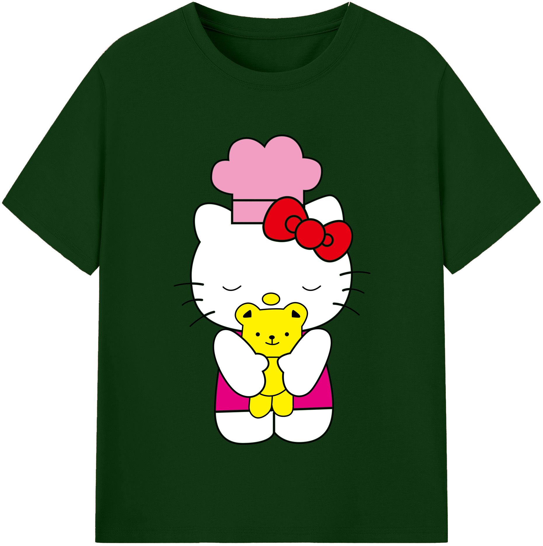 （画像用） Hello Kitty ハローキティ 綿100％半袖Tシャツ（フロントプリント）